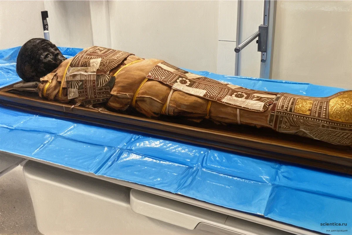 3D-сканер нашел на груди 2000-летней мумии предмет, который боятся доставать